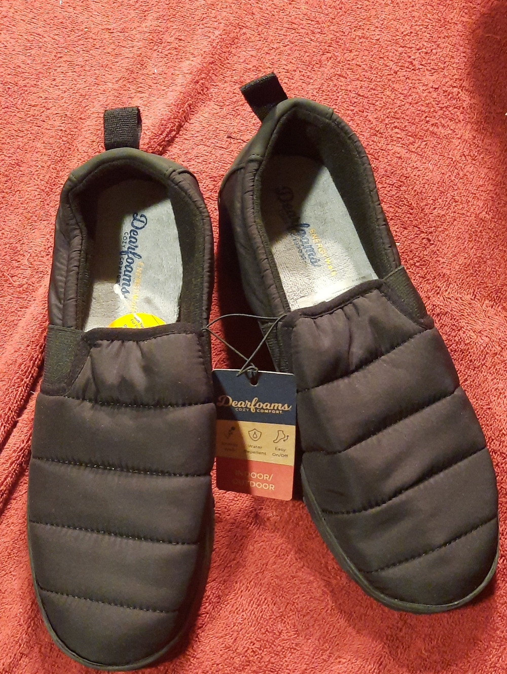 Mens Ozark Trail Black Slip-On Loafers Energy Walk Water Repellent Outdoor Gear